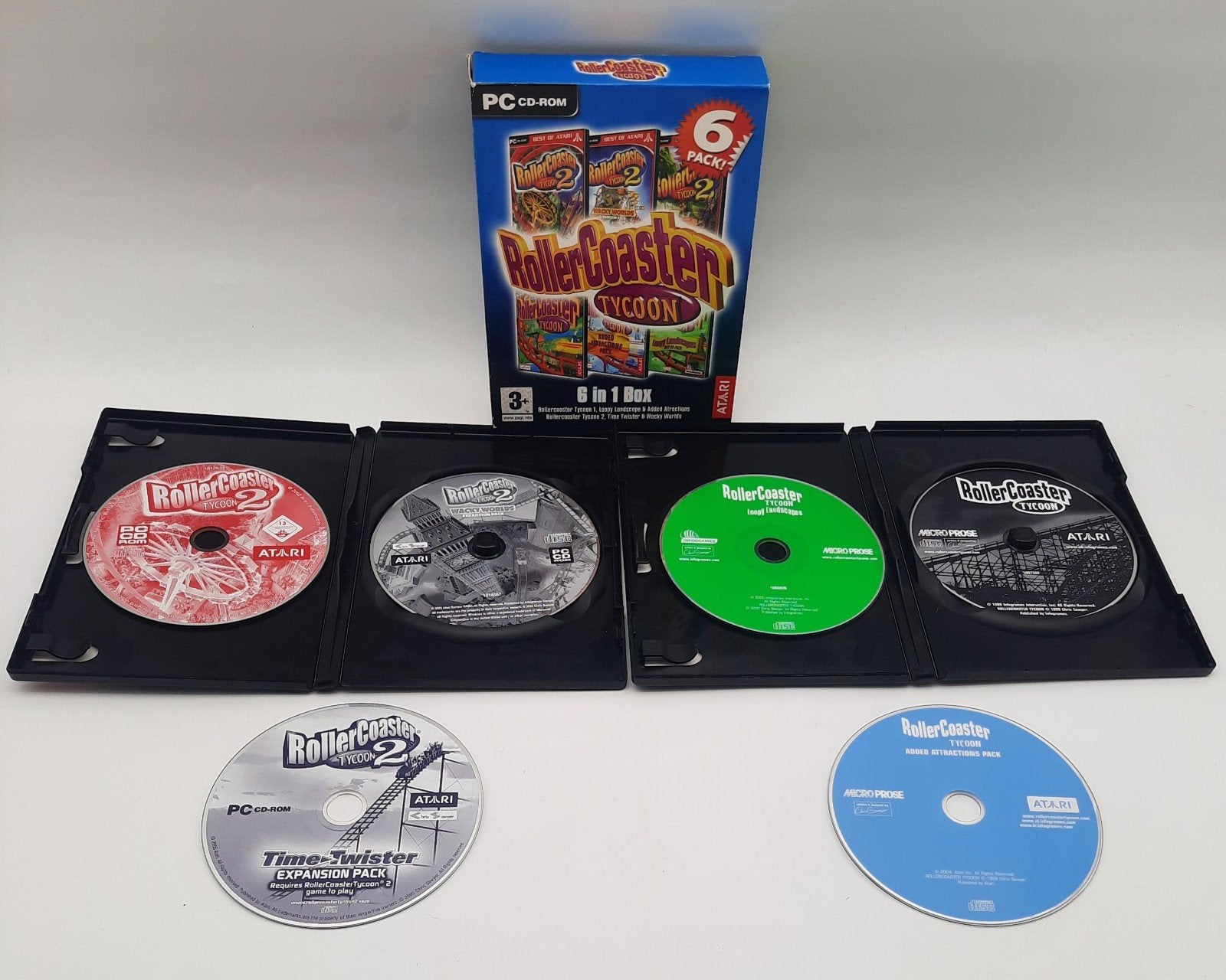 RollerCoaster 6 Pack! PC Cd-roms 6 in 1 box, Spelcomputers en Games, Games | Pc, 1 speler, Ophalen of Verzenden, Zo goed als nieuw