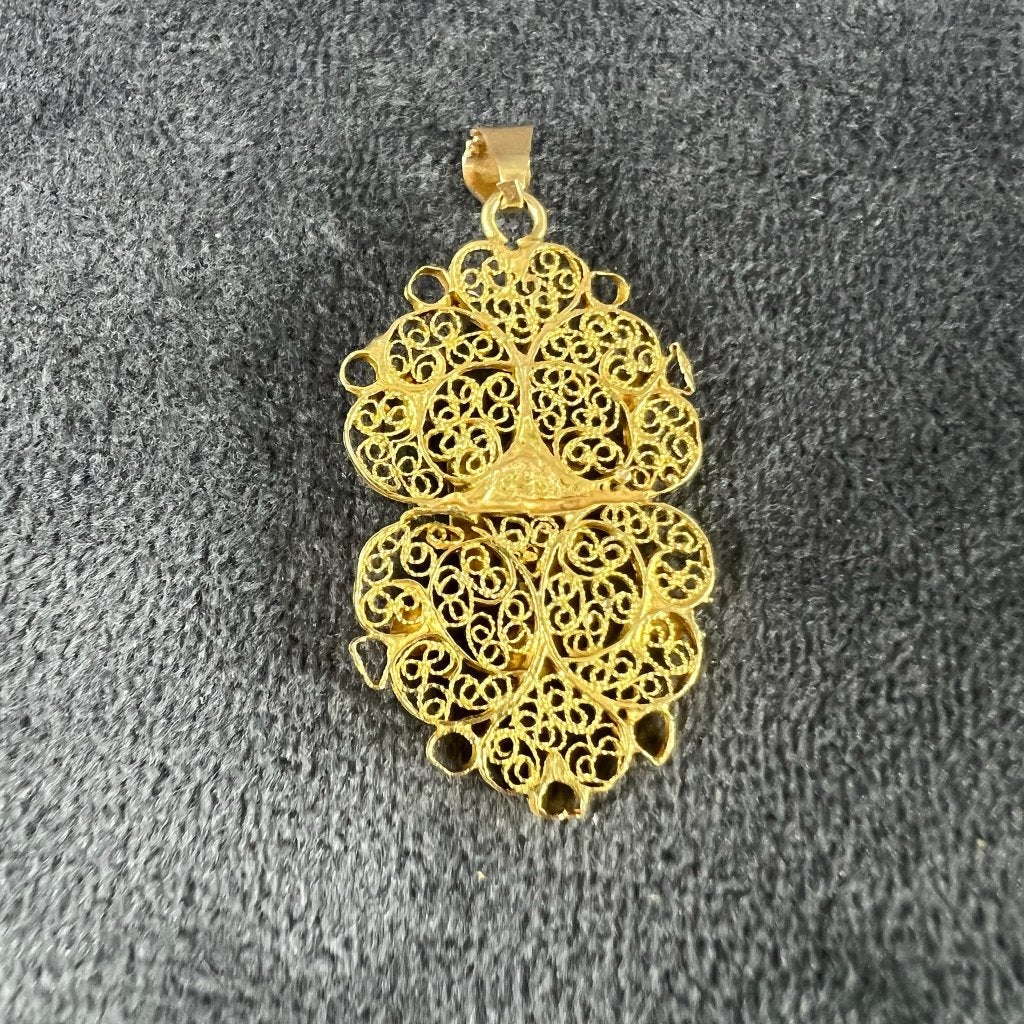 Gouden Hanger | 18k | 2,52g | filligrain met klip | 215265