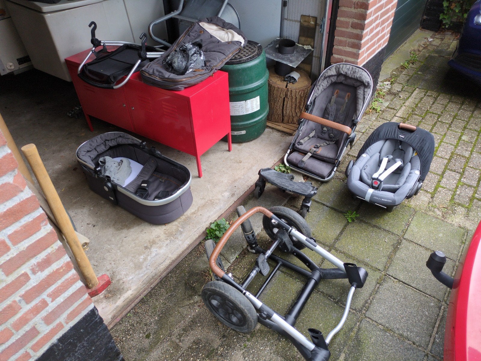 Joolz Geo 2 Kinderwagen Grijs/Cognac met Complete Set, Gebruikt, Met autostoeltje, Combiwagen, Ophalen