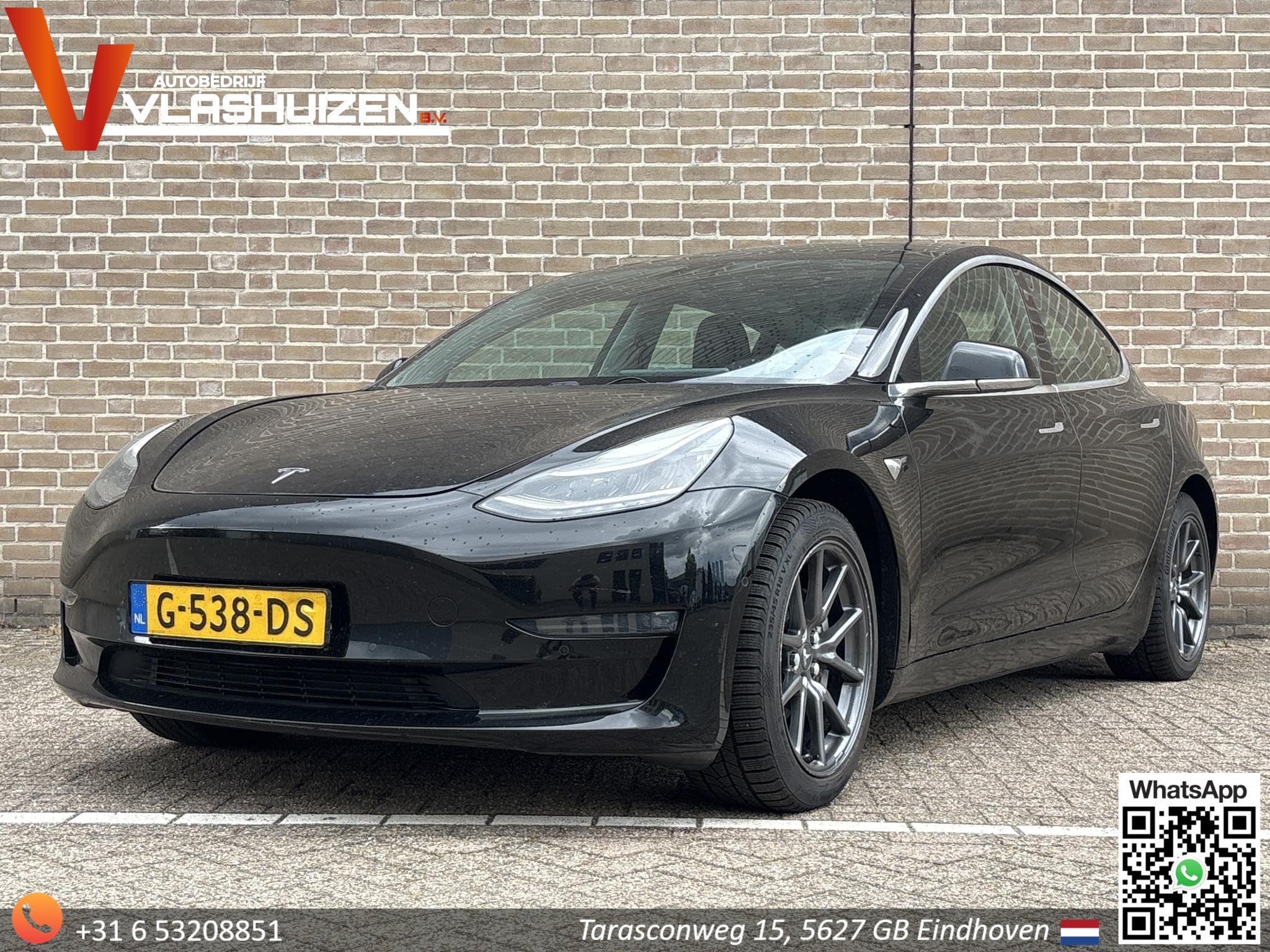 Tesla Model 3 Long Range AWD 75 kWh | LEES TEKST! | Stoelver, Auto's, Automaat, Stof, Zwart, Origineel Nederlands