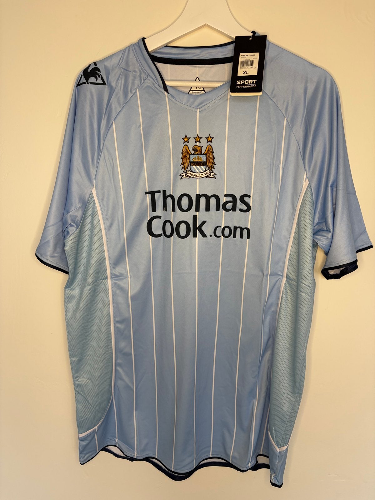 Retro Manchester City Shirt - Maat XL, Ophalen of Verzenden, Nieuw, Maat 52/54 (L), Blauw