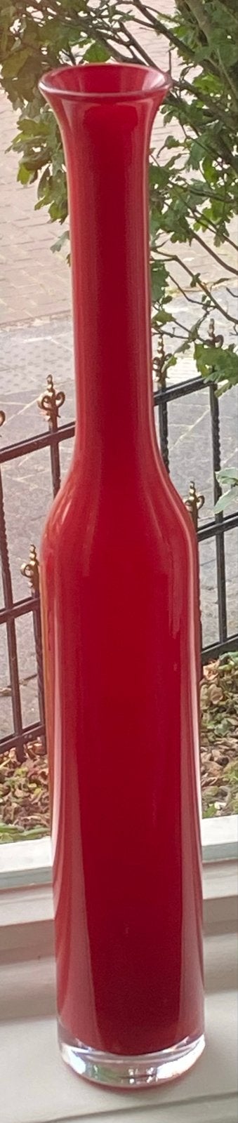 Ligne Libre Siem van de Marel  Royal Leerdam., Huis en Inrichting, Ophalen of Verzenden, Geschikt voor droogbloemen, Rood, Glas