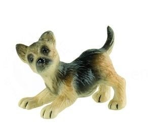 Duitse herder pup, dierfiguur Bullyland, 5 cm, Verzenden, Gebruikt, Hond of Kat, Beeldje of Figuurtje