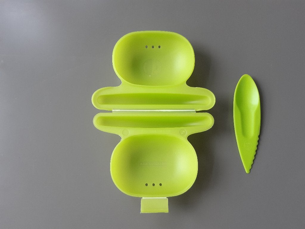 kiwi bakje groen kiwibakje kiwidoosje lepel schepje gezond, Ophalen of Verzenden, Nieuw, Kunststof, Groen