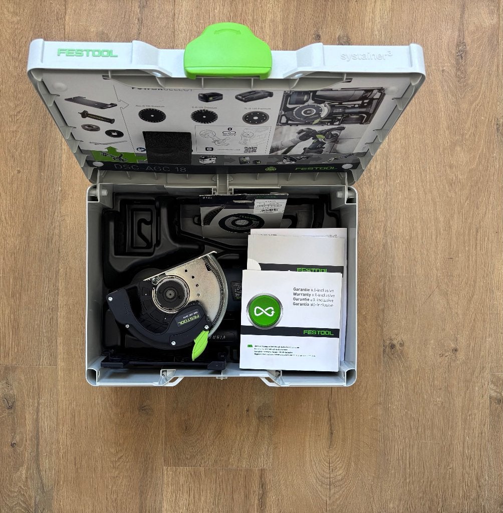 Festool Accu-tegelslijper DSC-AGC 18-125 FH Li EB-Basic, Doe-het-zelf en Verbouw, Overige typen, Nieuw, Ophalen of Verzenden, 30 tot 70 mm