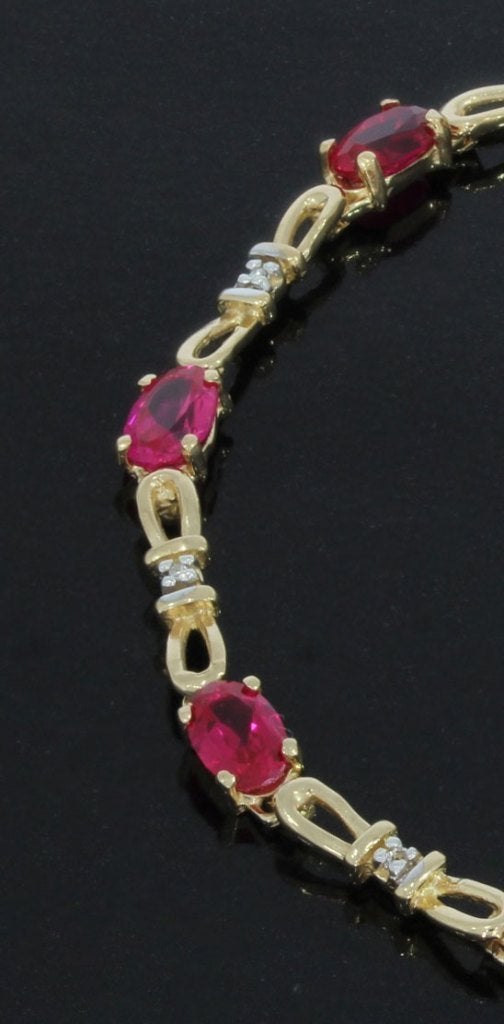 Robijn diamanten fraaie gouden dames armband briljant luxe, Voordeelsieraden, Ophalen of Verzenden, Zo goed als nieuw, Met edelsteen