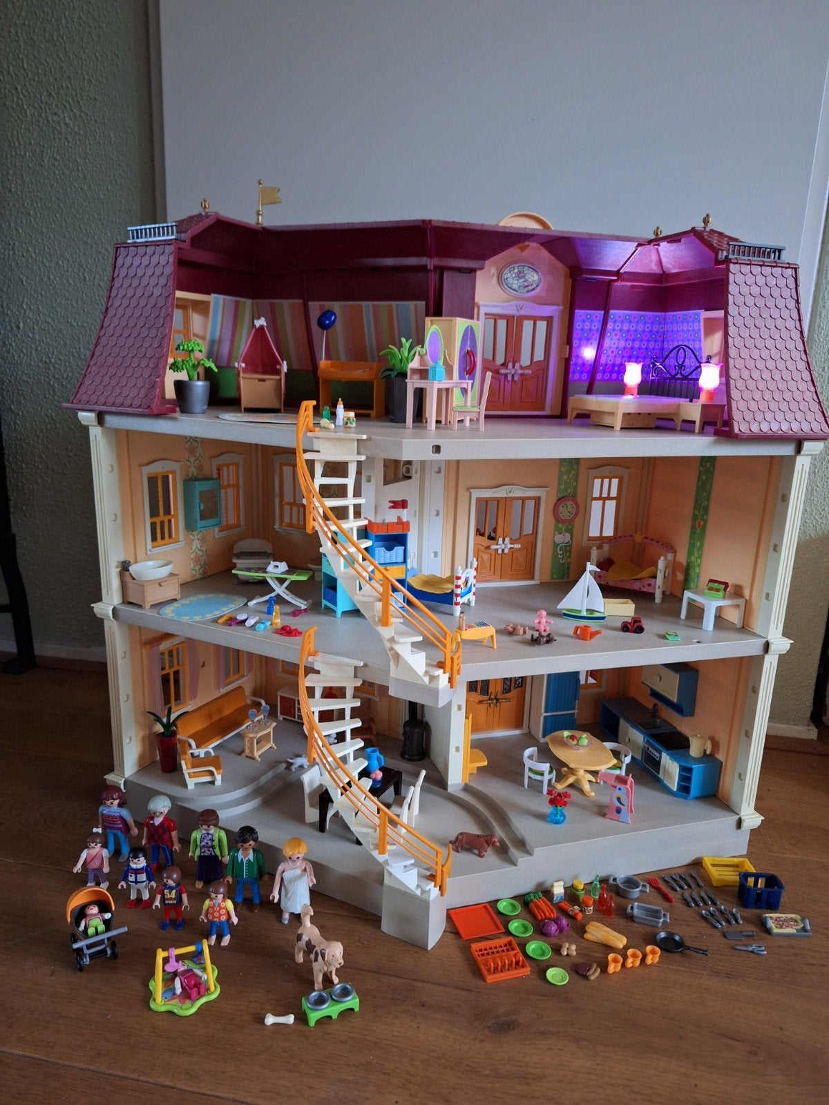 Playmobil 5302 herenhuis met inrichting/groot huis/veel/sets, Gebouw, Complete set, Ophalen of Verzenden, Zo goed als nieuw