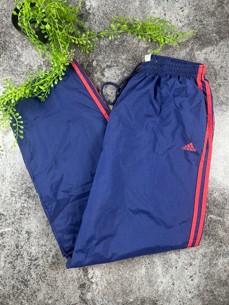 Adidas Trackpants XL - Navy Blauw met Rode Strepen, Kleding | Heren, Sportkleding, Blauw, Maat 56/58 (XL), Ophalen of Verzenden