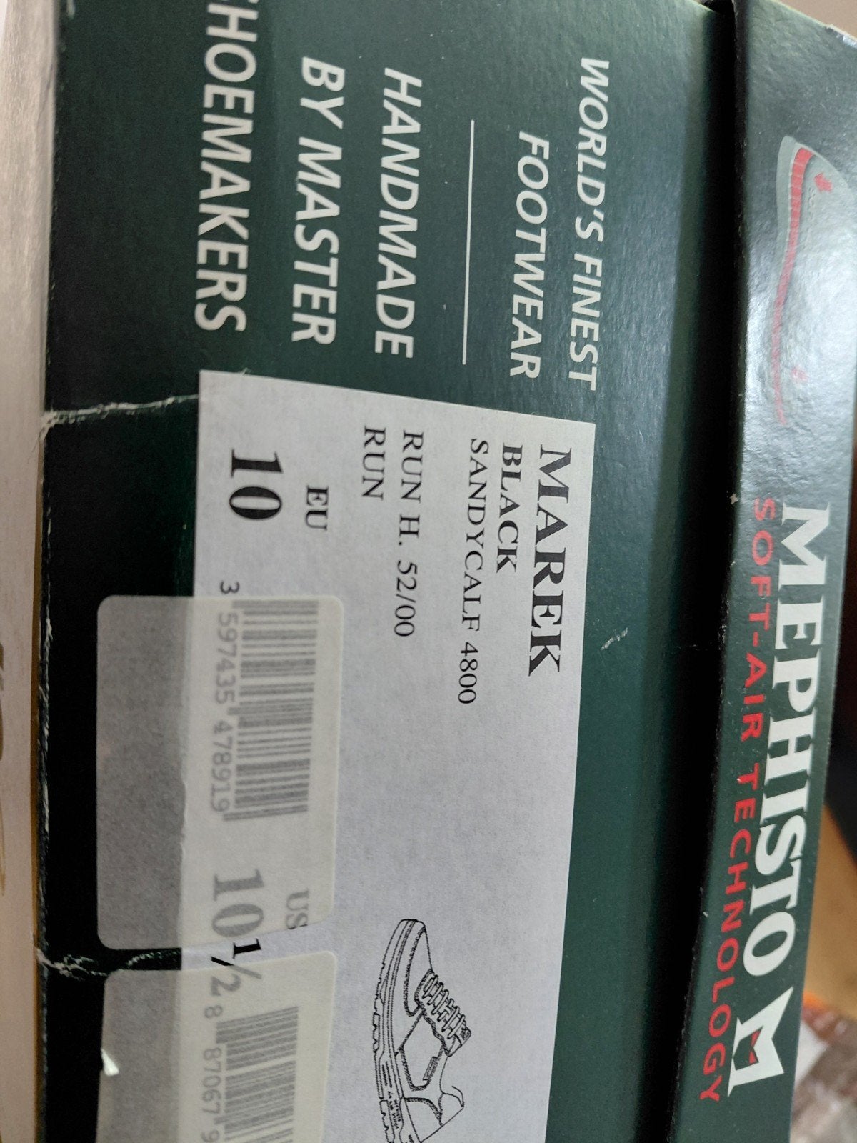 Mephisto Marek veterschoen. Zwart leer - Maat 44, Zwart, Ophalen of Verzenden, Zo goed als nieuw, Mephisto