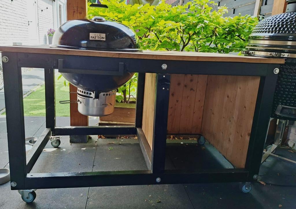 Patton BBQ met Onderstel/ tafel op Wielen, Ophalen of Verzenden, Gebruikt, Patton