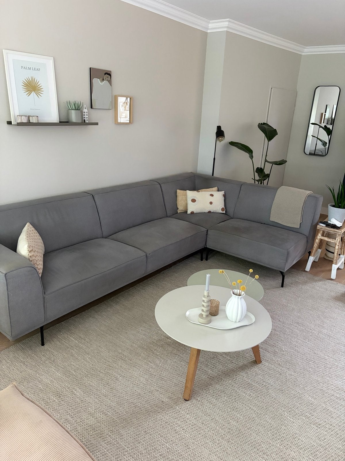 Moderne grijze hoekbank - Zo goed als nieuw, Ophalen, Strak, Hoekbank, 300 cm of meer