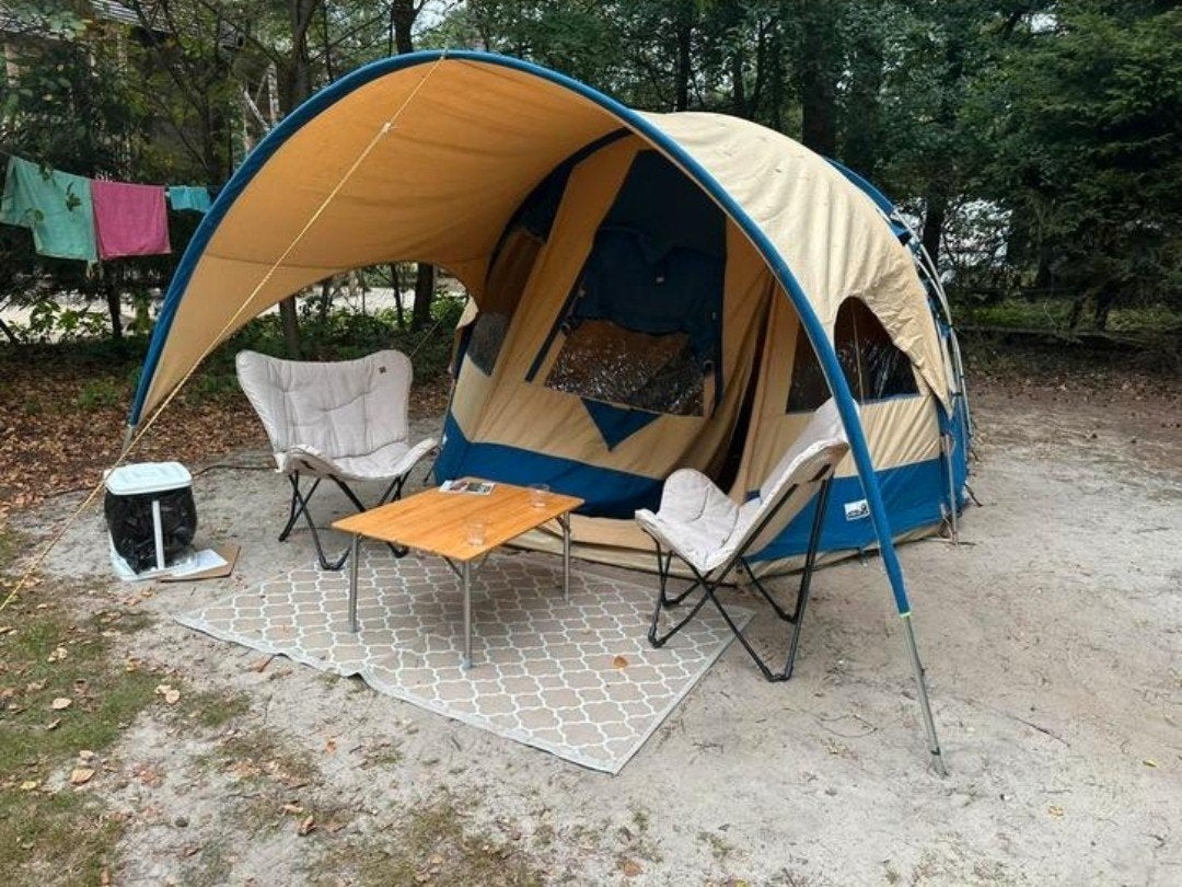 Zo goed als nieuwe 4-persoons polykatoenen tent, Ophalen of Verzenden, Zo goed als nieuw, Tot en met 4