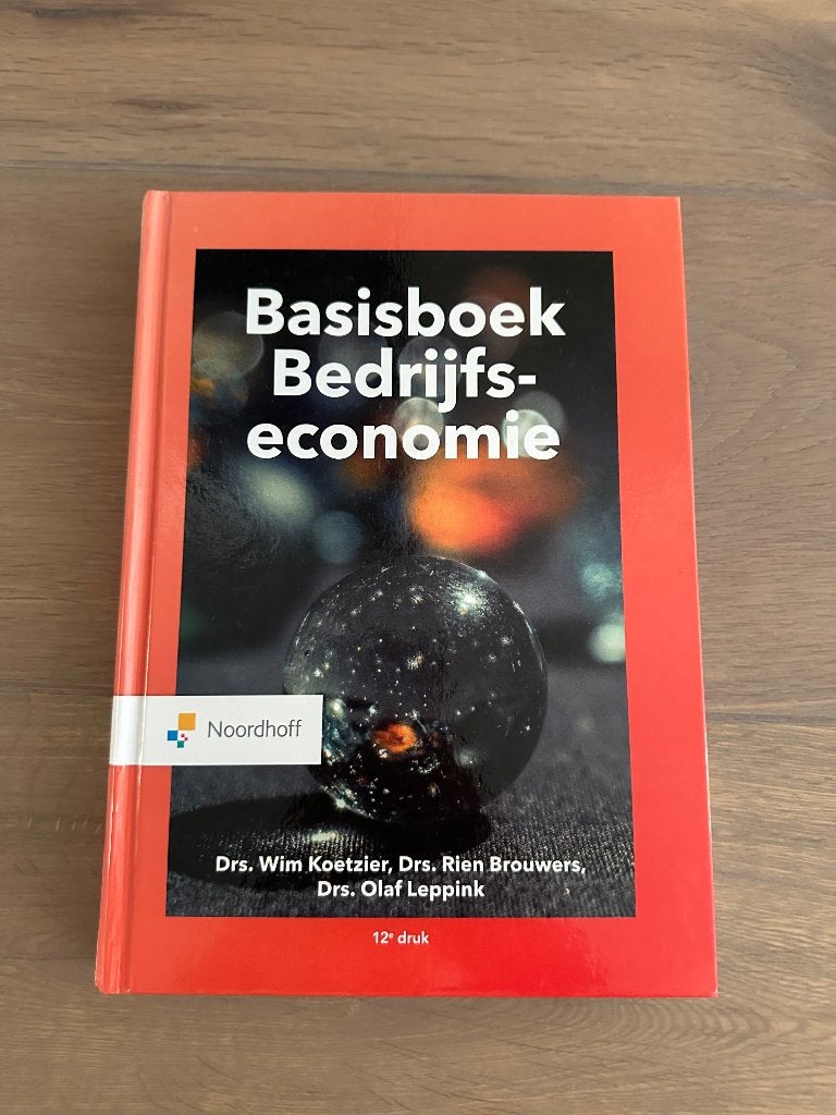 Basisboek Bedrijfseconomie 12e druk, Boeken, Ophalen of Verzenden, Beta, Zo goed als nieuw, HBO