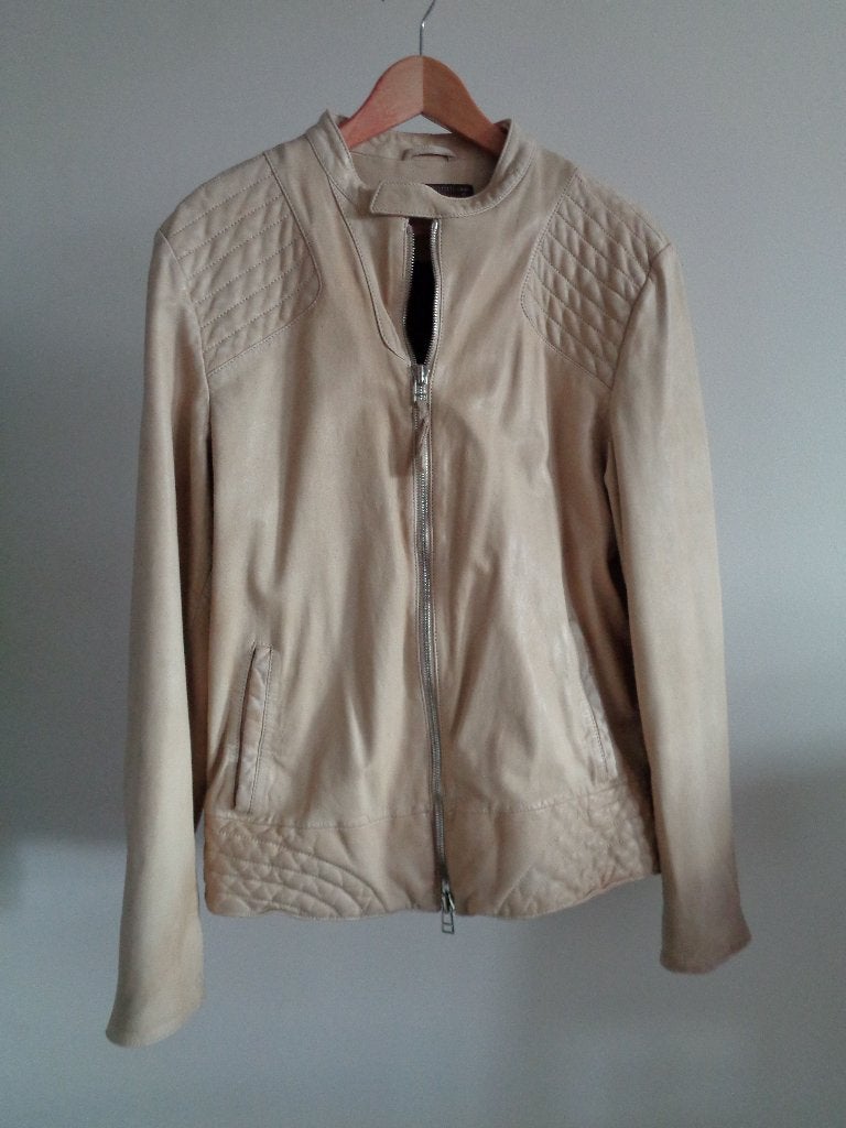 DNA Hommes by Eric Kuster leren jack, maat 48, Maat 48/50 (M), Beige, Ophalen of Verzenden, Zo goed als nieuw