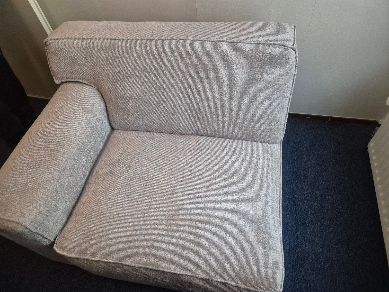 Love seat beige/grijs, Ophalen, Modern, Comfortabel, Gebruikt, Tweepersoons