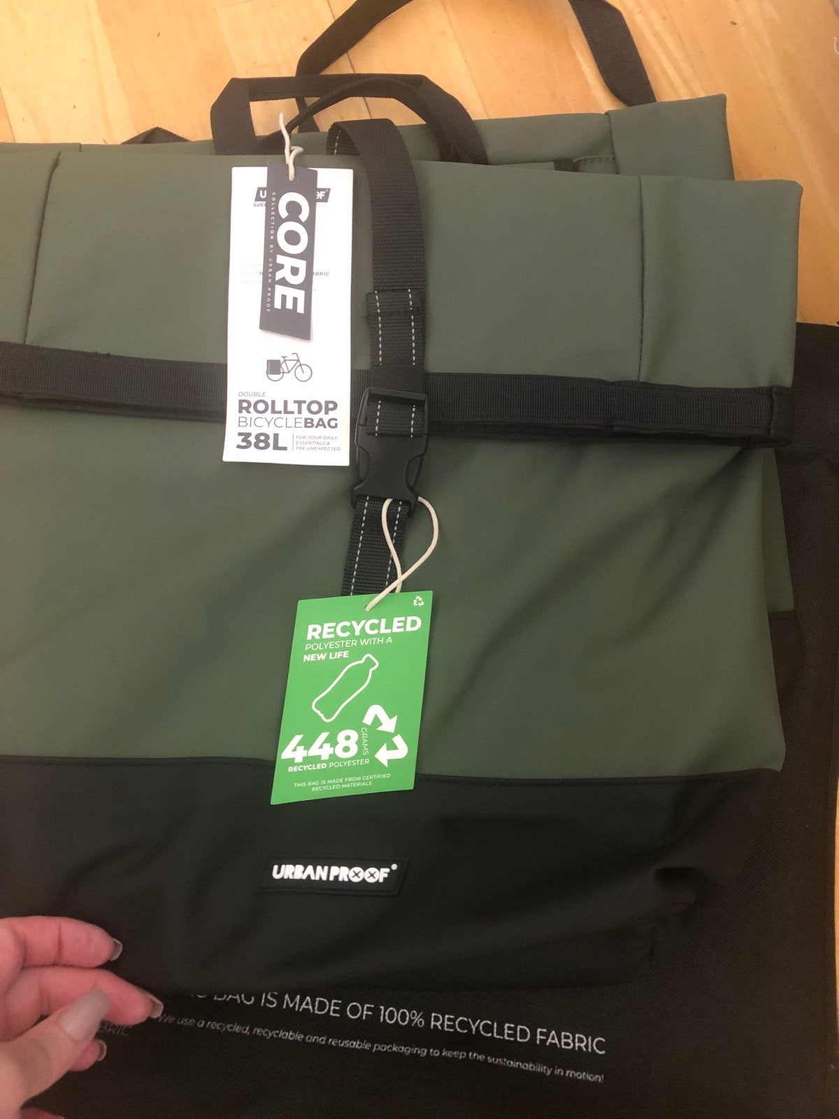 Nieuwe Urban Proof Dubbele Fietstas - Donkergroen 38L, Ophalen of Verzenden, Nieuw
