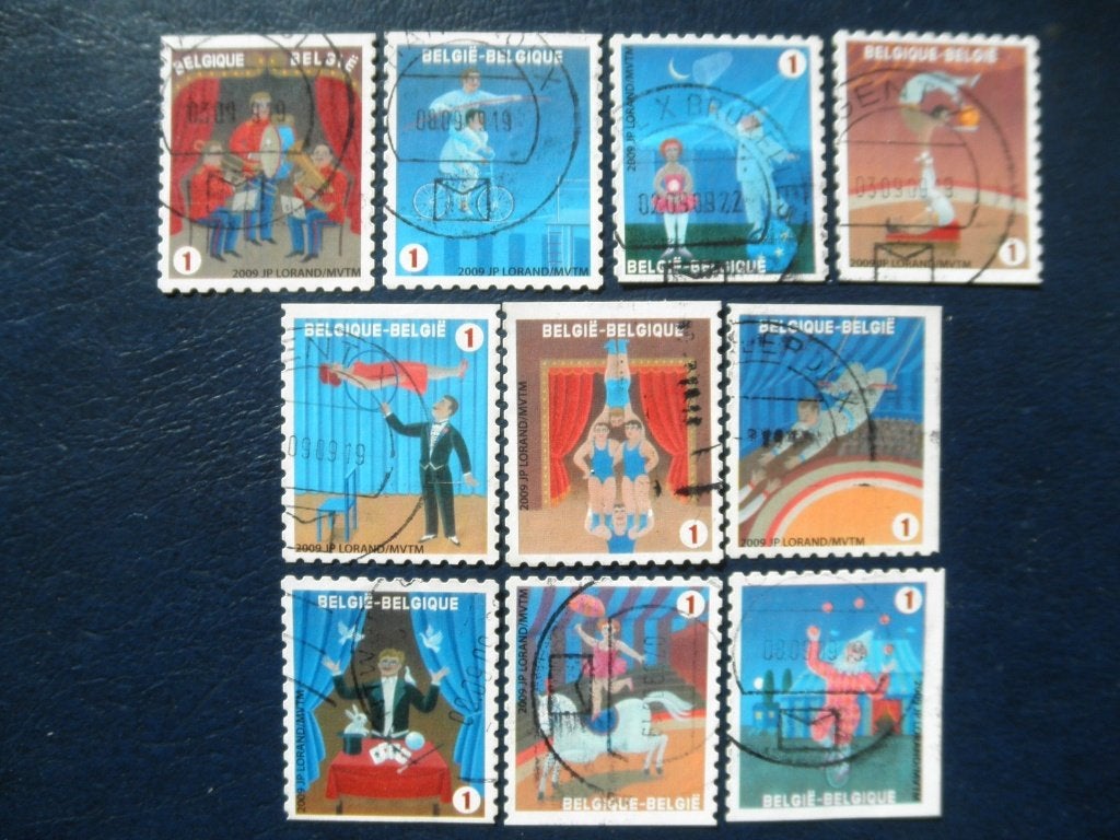 Postzegels België 2009 circus - cw. 12,00., Ophalen of Verzenden, Gestempeld