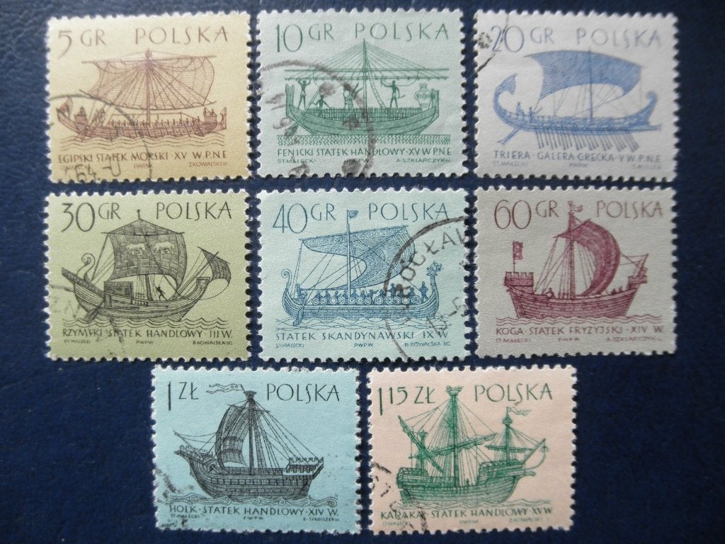 Postzegels schepen Polen 1963 - zeilschepen., Ophalen of Verzenden, Polen, Gestempeld