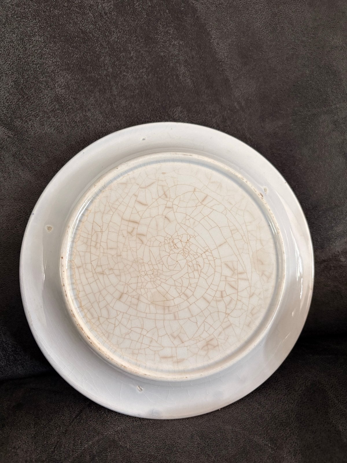 Antieke botervloot met blauw-wit decor, Ophalen of Verzenden