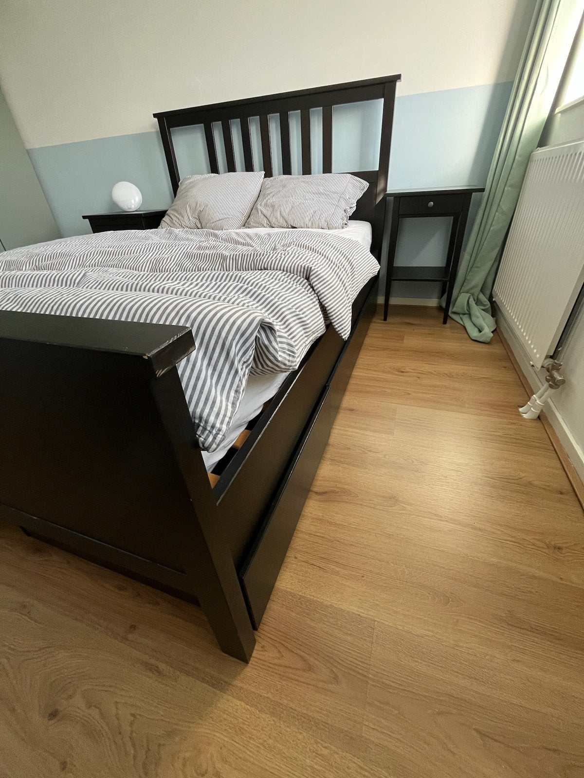 Ikea Hemnes bed 140x200 cm met 4 lades, Ophalen, Gebruikt, 100 cm of meer, Lattenbodem