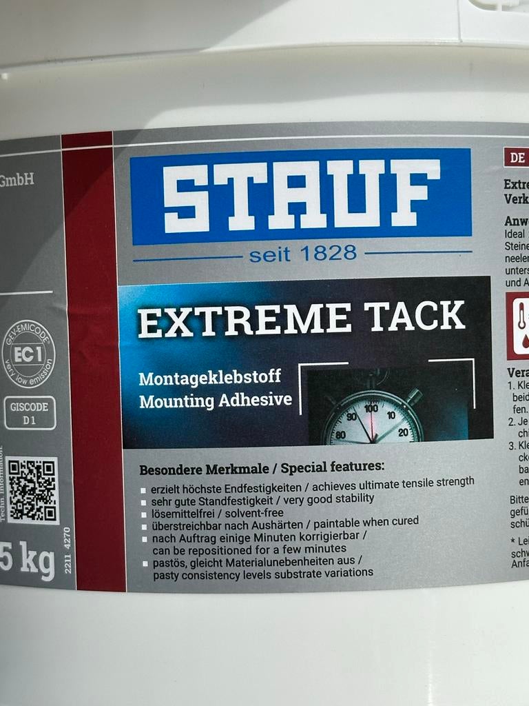 Stauf Extreme Tack contactlijm 2x 5kg - Montageklebstoff, Doe-het-zelf en Verbouw, Overige Doe-het-zelf en Verbouw, Nieuw, Ophalen