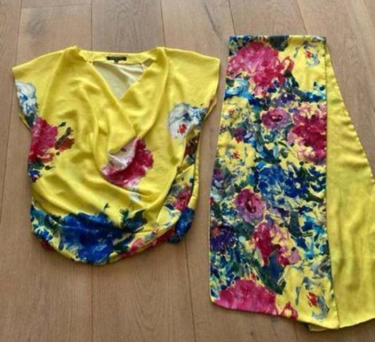 Patrizia pepe set M nieuwstaat, Kleding | Dames, Ophalen of Verzenden, Zo goed als nieuw, Maat 38/40 (M), Geel