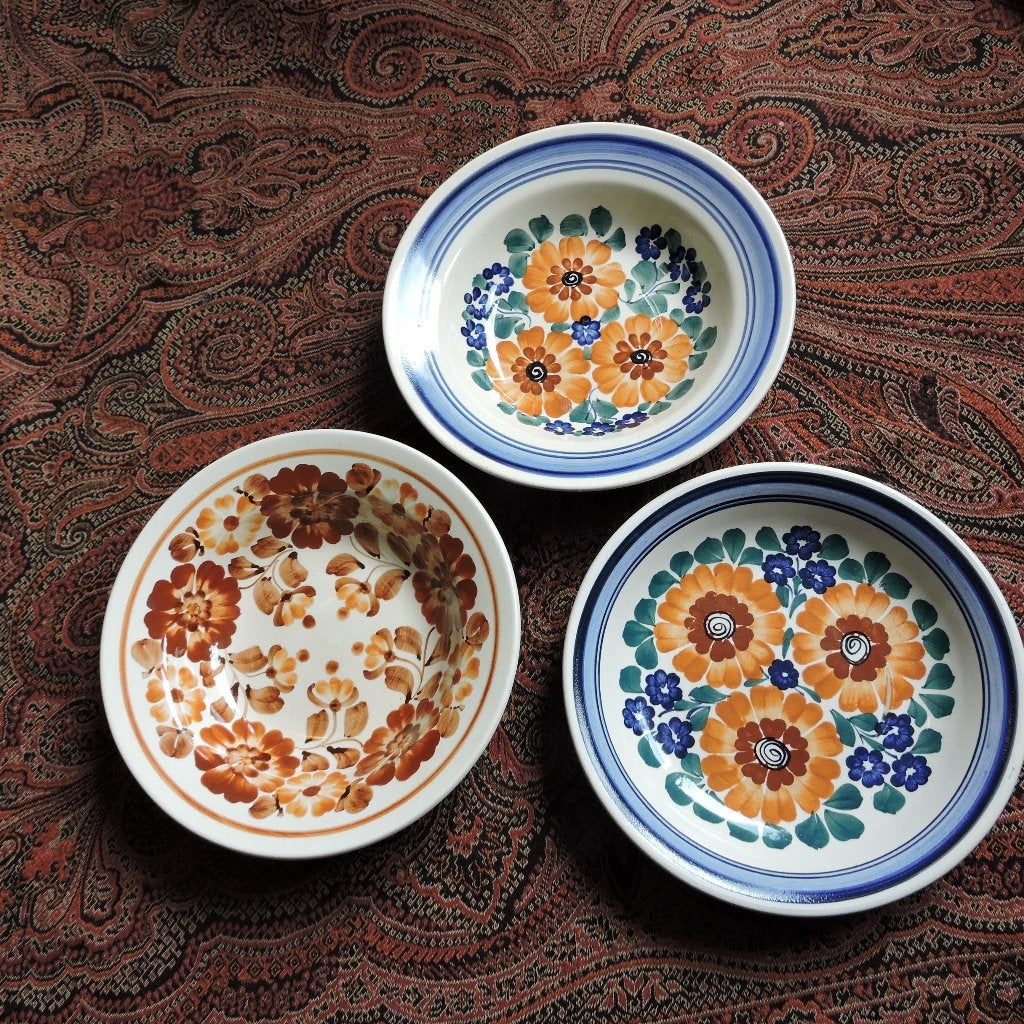 Drie borden Polen Włocławek faience jaren 70 80, Ophalen of Verzenden