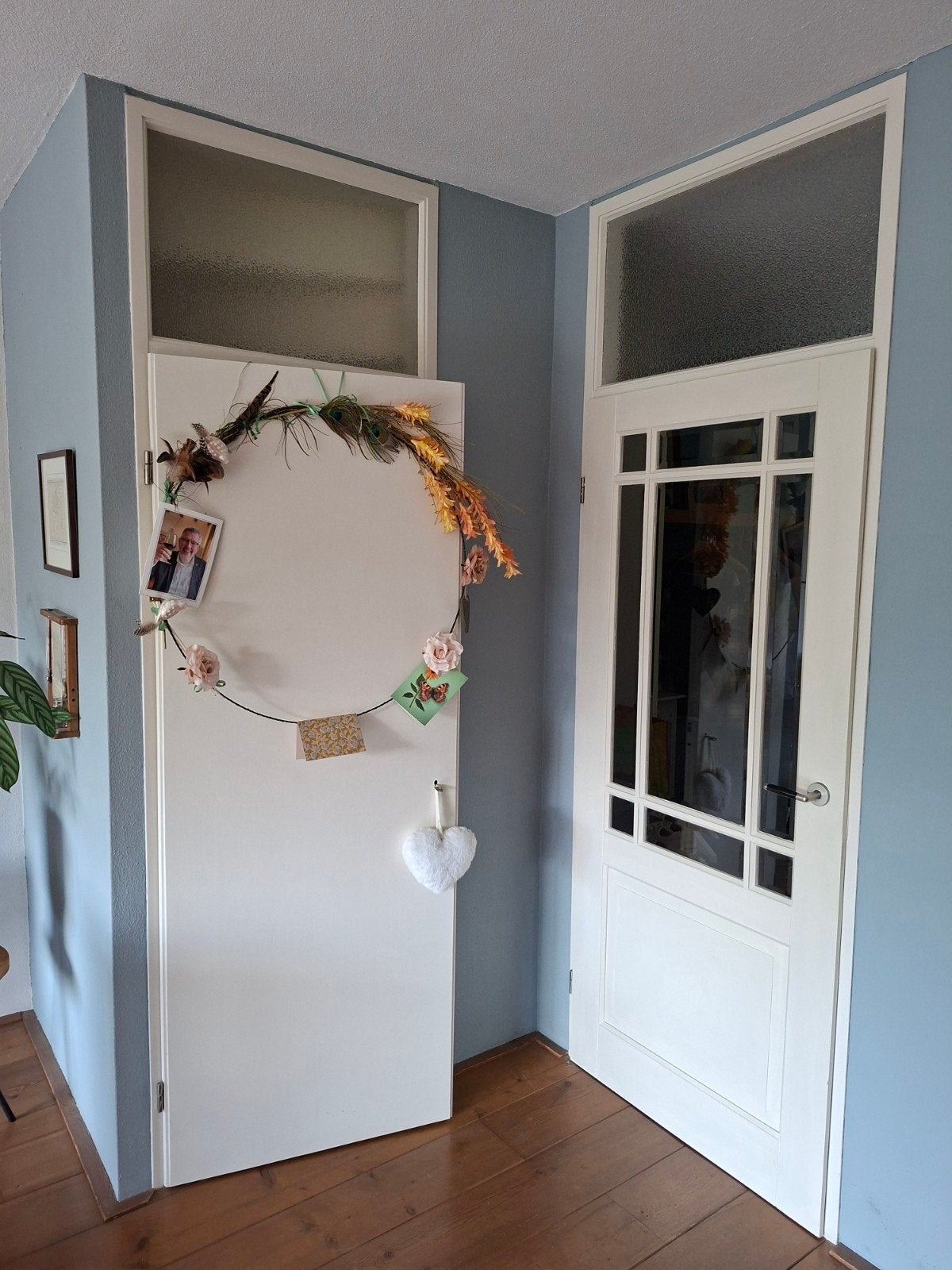 Een binnendeur gesloten, creme, opdek, H 197 cm x 75 cm, Doe-het-zelf en Verbouw, Ophalen, Gebruikt, Minder dan 80 cm, Binnendeur