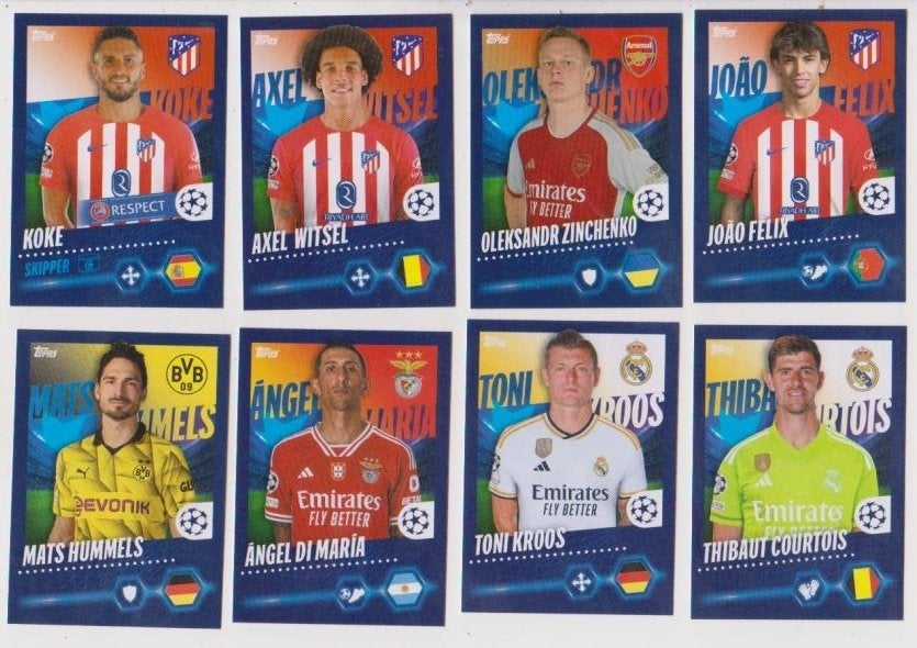 Topps stickers Champions League 2023-2024, Verzamelen, Sportartikelen en Voetbal, Verzenden, Zo goed als nieuw, Buitenlandse clubs