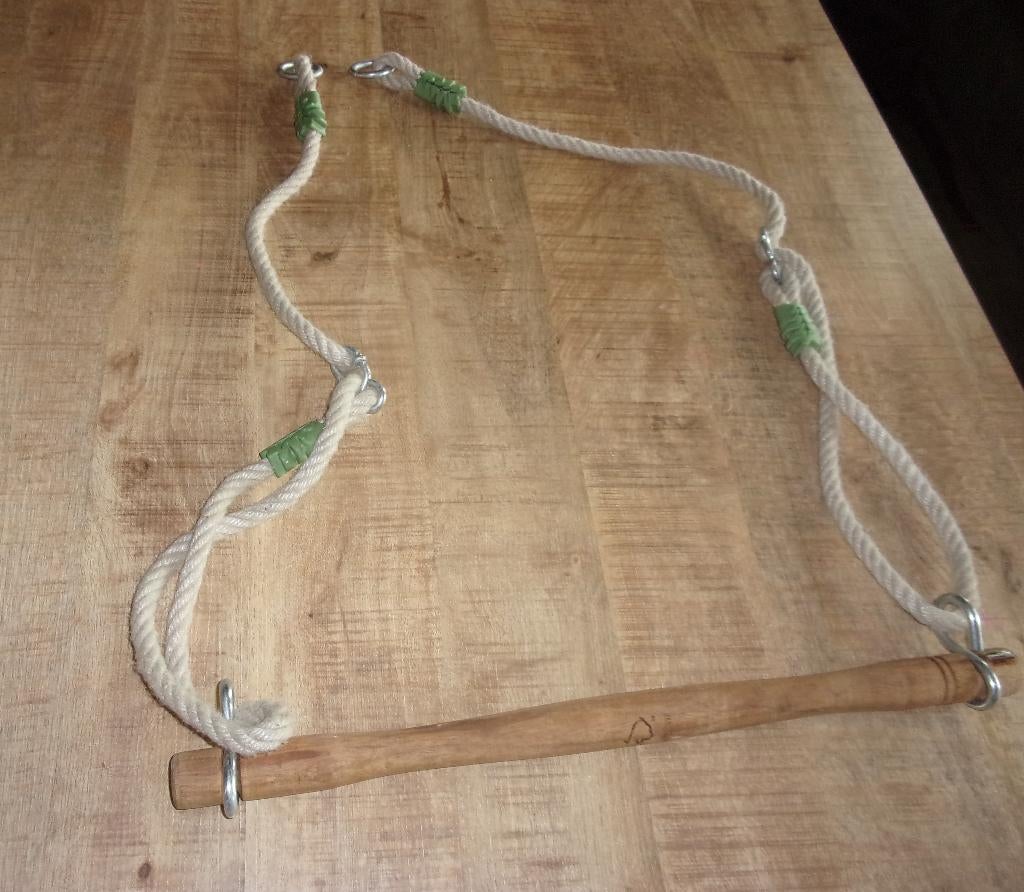 trapeze rekstok met touwen 60 cm schommel, Ophalen of Verzenden, Nieuw, Hout