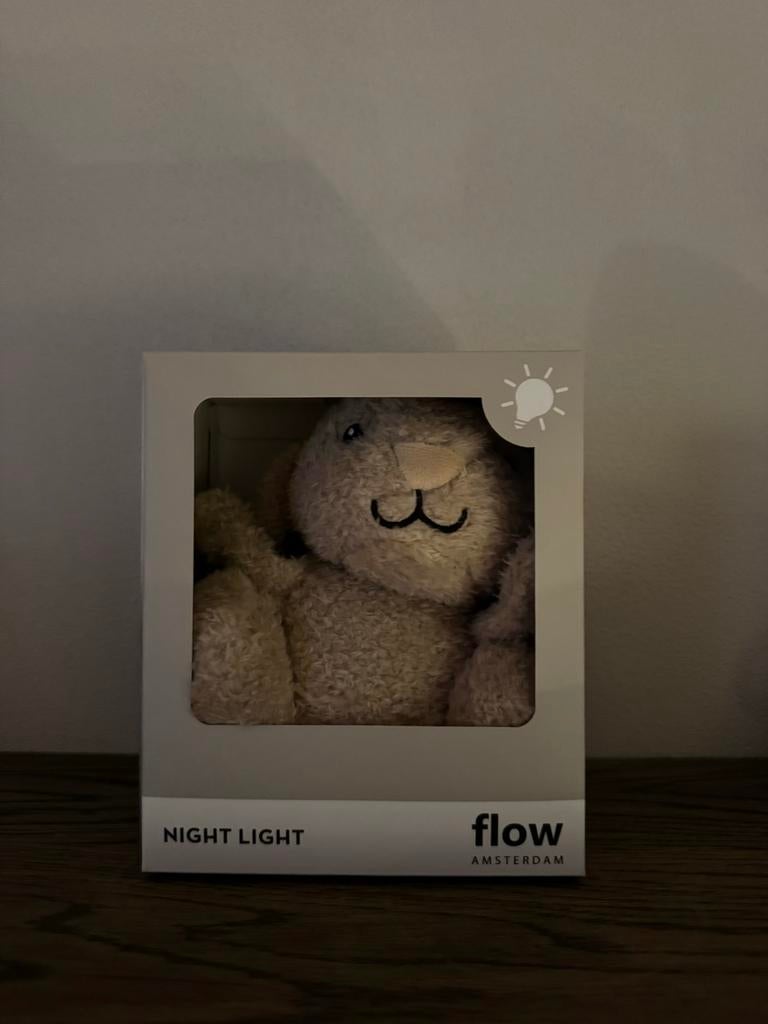 Flow Amsterdam Milo Nachtlampje Knuffel - Rood & Wit Licht, Ophalen of Verzenden, Nieuw, Overige typen
