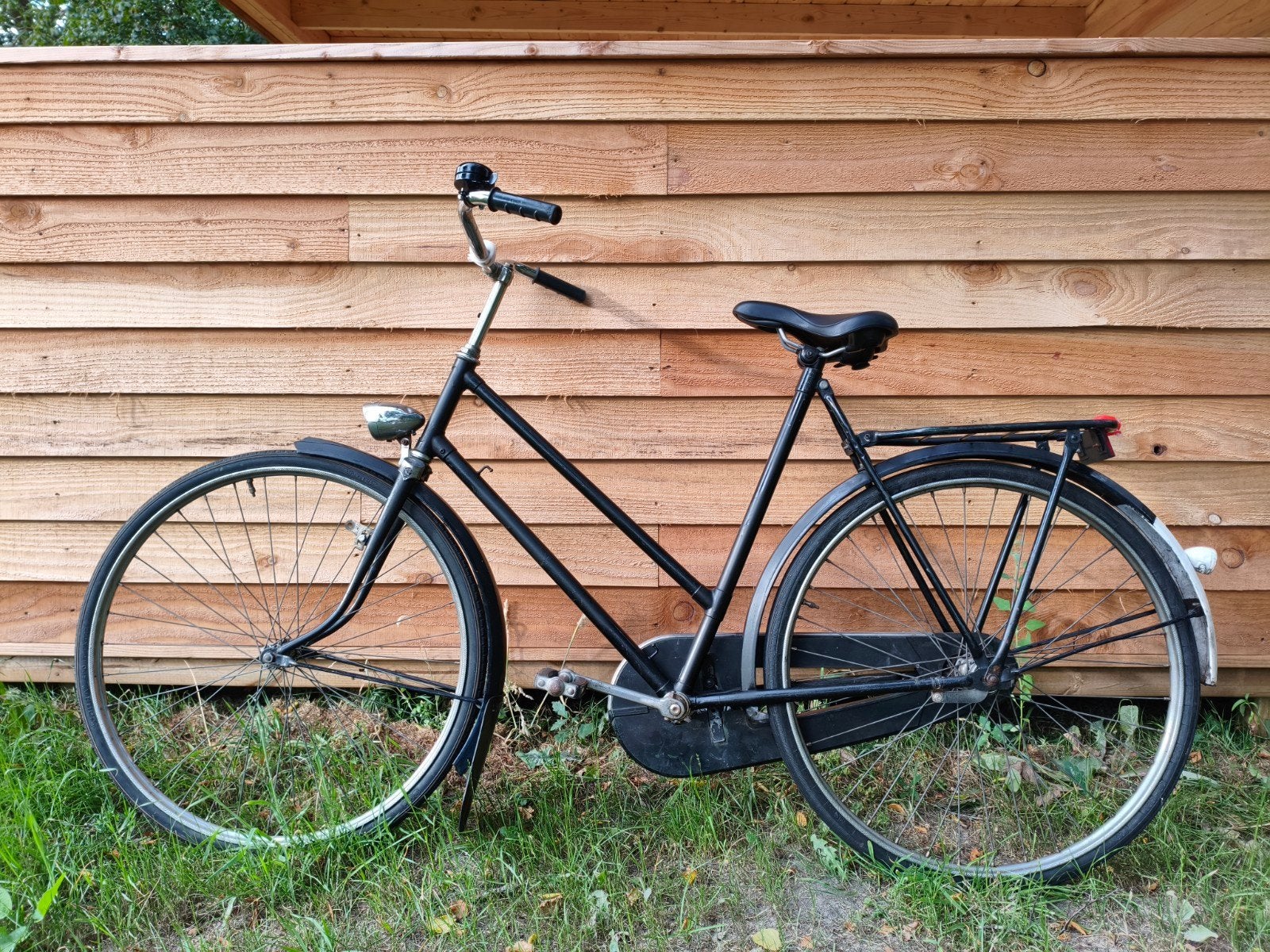 Vintage damesfiets - 26 inch - zwart, 55 tot 59 cm, Ophalen, Terugtraprem, Jaren '50