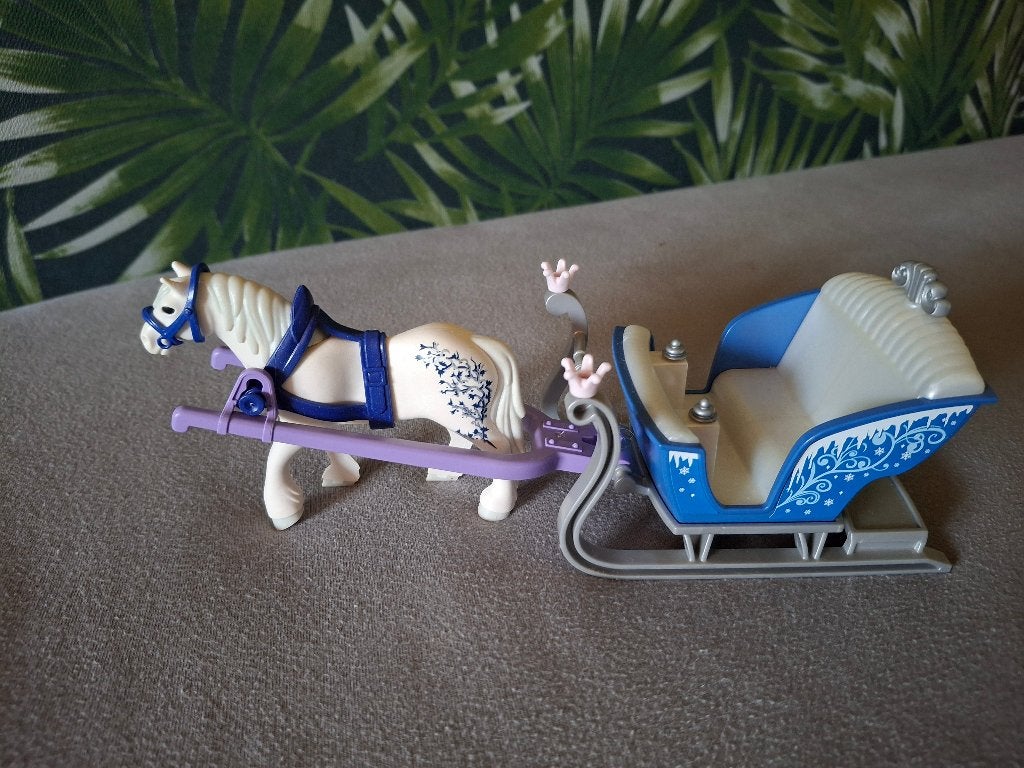 Playmobil 9474 koninklijk paar met slee, Ophalen of Verzenden, Zo goed als nieuw, Complete set, Voertuig