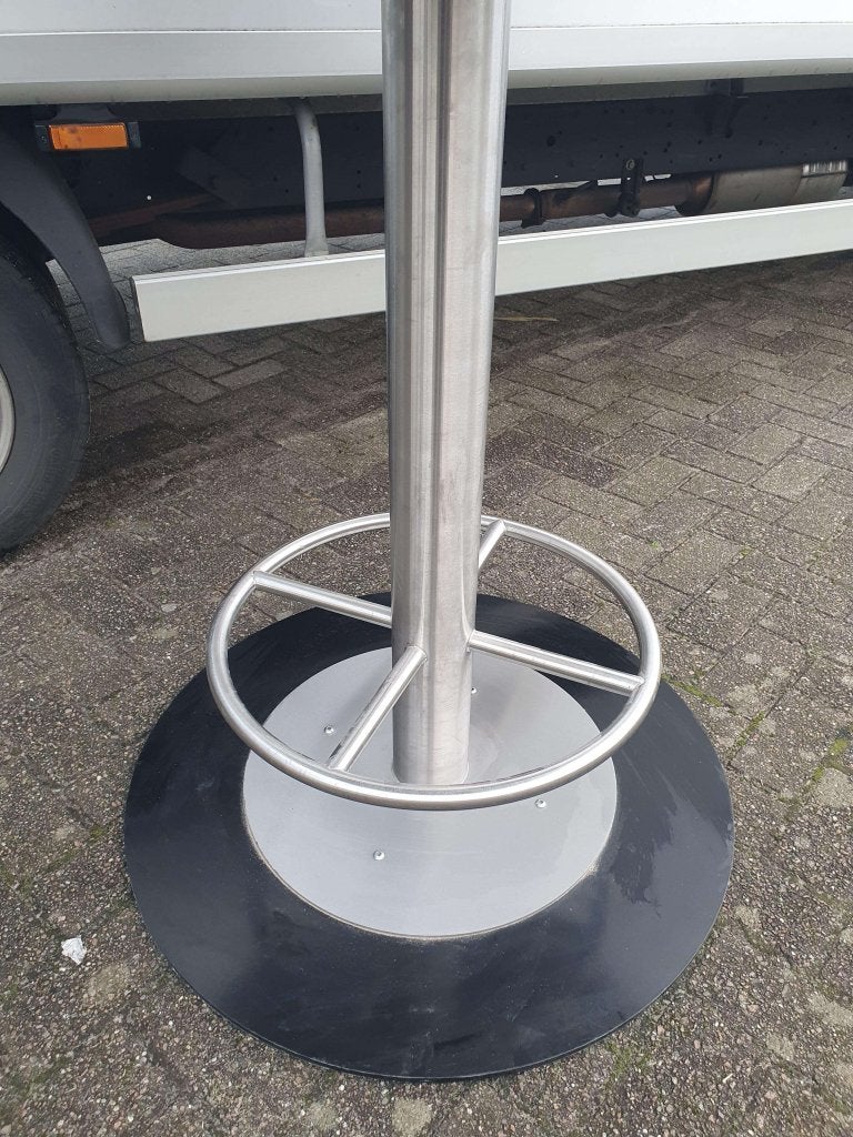 Hoge vergadertafel 120cm rond met nieuw blad naar keuze, VST, 120 cm, 120 cm, Ophalen of Verzenden
