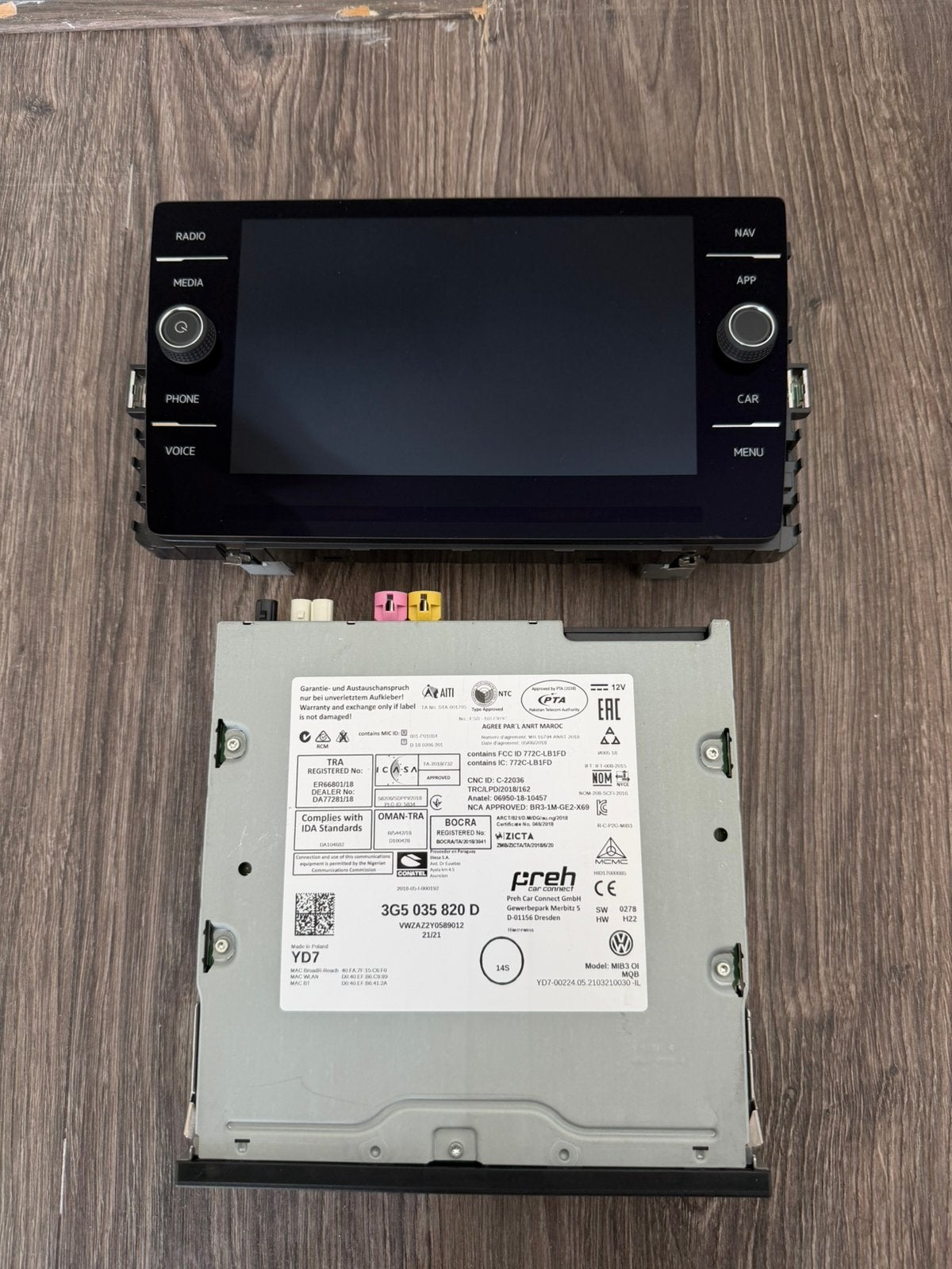 VW Discover Media MIB3 Navigatie Set 3G5035820D + 8" Scherm, Ophalen, Zo goed als nieuw