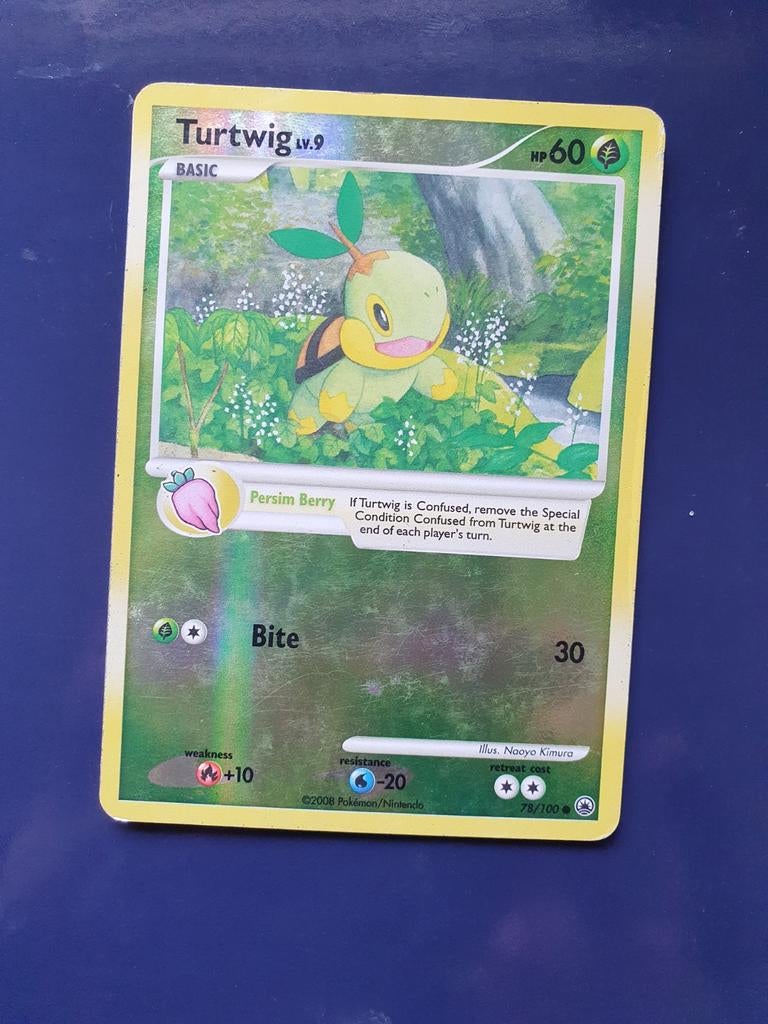 Turtwig 78/100 reverse holo pokemon kaart, Ophalen of Verzenden, Zo goed als nieuw