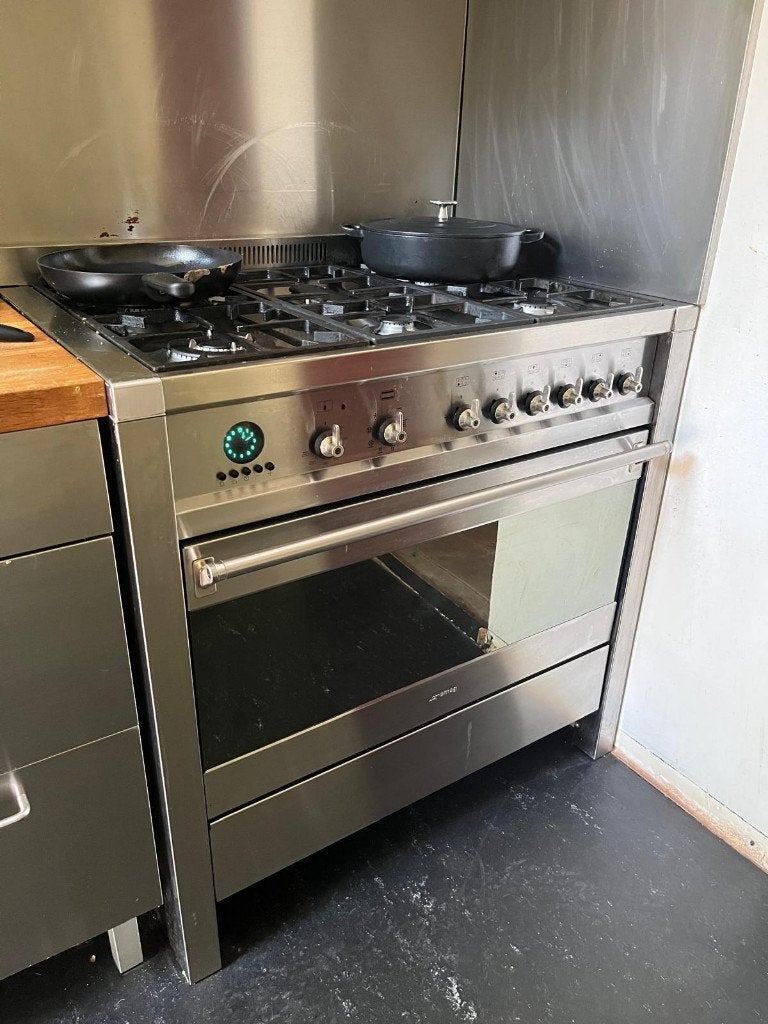 SMEG gasfornuis 6 pits, Ophalen, Gebruikt, 60 cm of meer, Gas