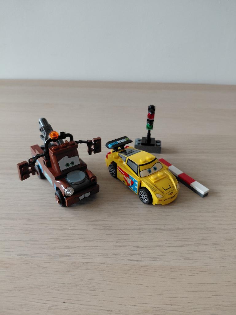 Lego Cars 8201 + 9481 Takel en Jeff Corvette, Lego, Compleet, Ophalen of Verzenden, Zo goed als nieuw