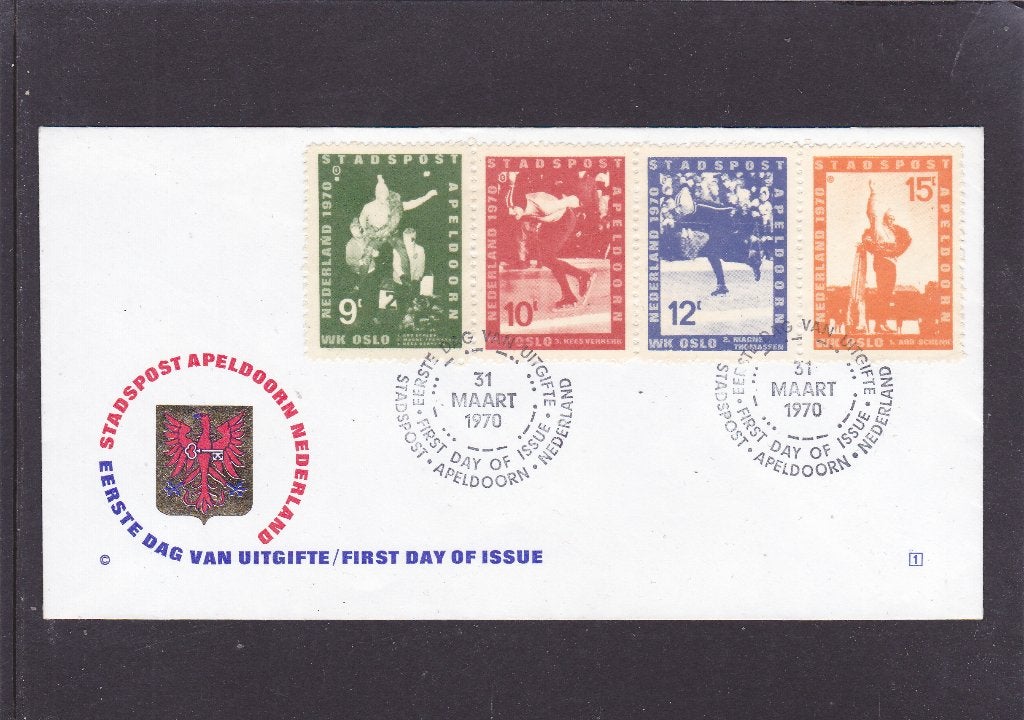Stadspost Schaatsen Oslo 1970 FDC (1091), Verzenden