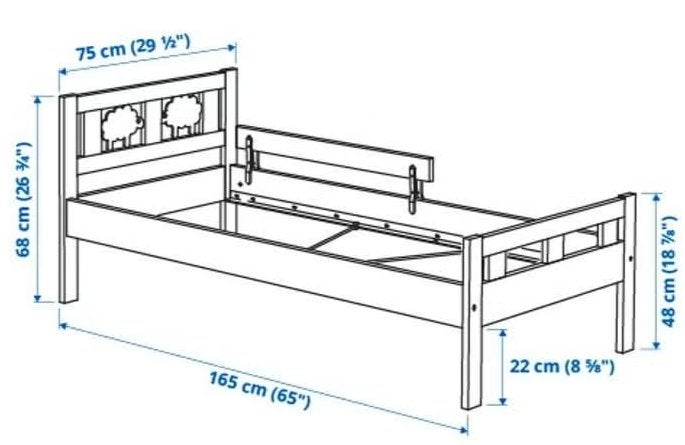 ikea kritter schapen bed, Kinderen en Baby's, Gebruikt, 70 tot 85 cm, 160 tot 180 cm, Ophalen