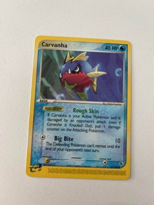 Pokémon Kaart Carvanha (EX Ruby & Sapphire 41/109), Ophalen of Verzenden, Zo goed als nieuw