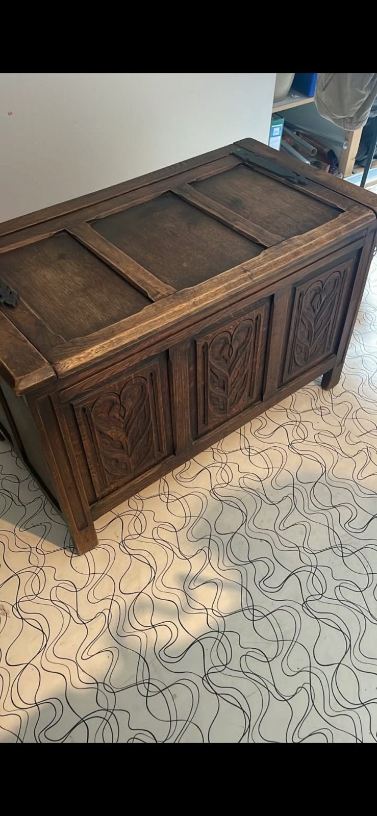 Antieke dekenkist, Ophalen, 50 – 75, Minder dan 50 cm, Gebruikt