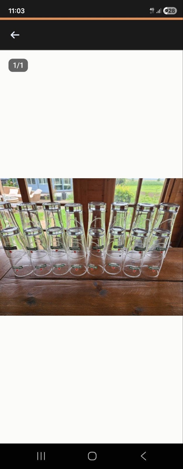 Heineken bierglazen 16 stuks - Doe een bod!, Ophalen, Meerkleurig, Overige merken, Glas
