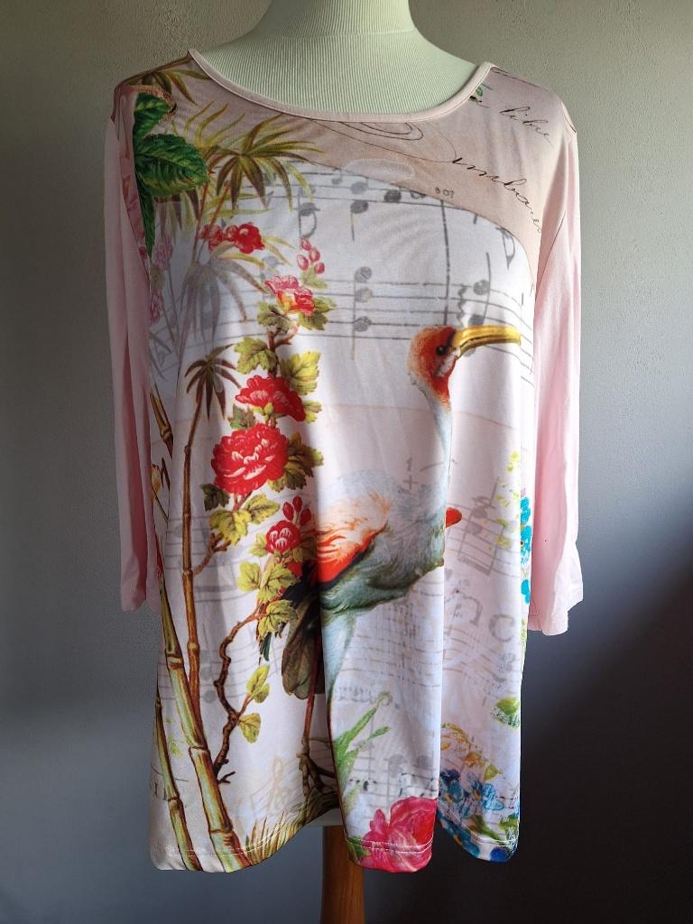 Nieuwe roze stretch top print van Laura Kent, maat XXL/XXXL, Kleding | Dames, Maat 46/48 (XL) of groter, Nieuw, Ophalen of Verzenden