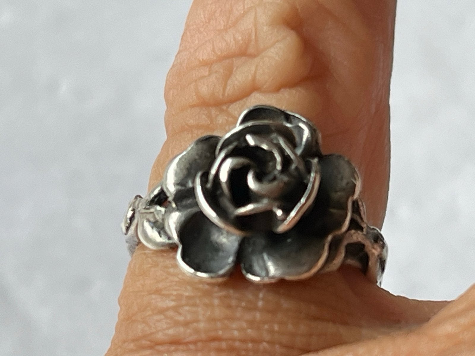 Bijzonder mooie zilveren ring Roos - Maat 16,5, Verzenden, Dame, Zilver, Zilver