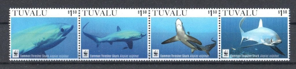 WWF set postzegels van de Voshaai, Ophalen of Verzenden, Postfris, Dier of Natuur