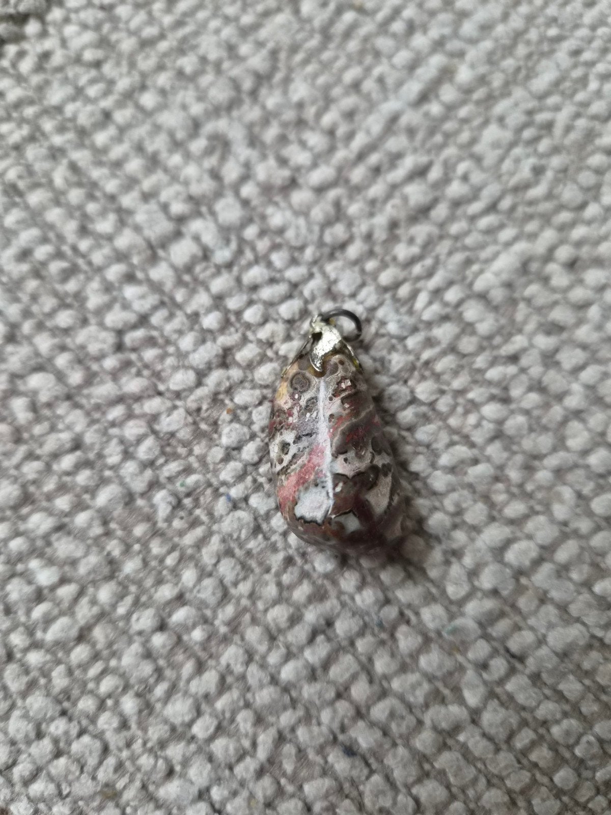 Jaspis Luipaard Edelsteen Hanger - Uniek & Natuurlijk, Ophalen of Verzenden, Gebruikt