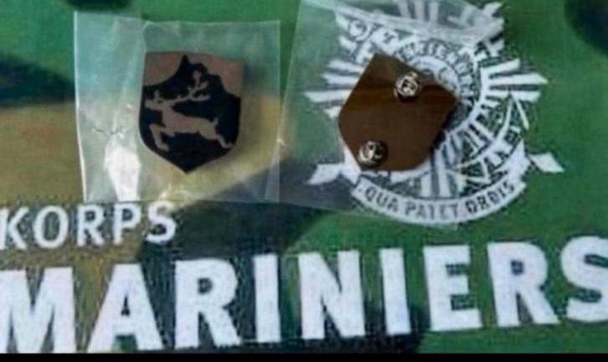 Korps Mariniers/Korps Commandotroepen KWT Embleem, Verzamelen, Verzenden, Marine, Nederland, Embleem of Badge