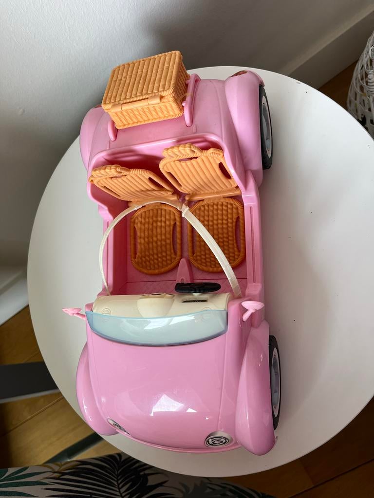 Roze Barbie auto met picknickmand, Ophalen of Verzenden, Zo goed als nieuw