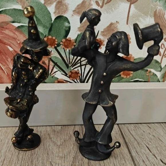 Bronzen Clowns Beeldjes van Corry Ammerlaan, Overige onderwerpen, Minder dan 20 cm, Ophalen of Verzenden, Beeld